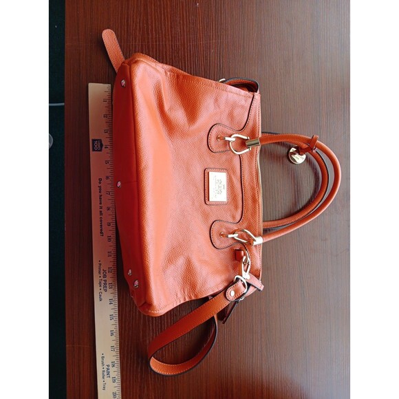 Rowallan Of Scotland Pebble Leather Purse Handbag Cognac Double Handle EUC - Picture 8 of 10